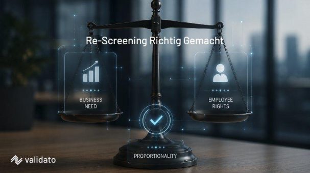 Wie gestaltet Validato AG Re-Screening im laufenden Arbeitsverhältnis rechtssicher?