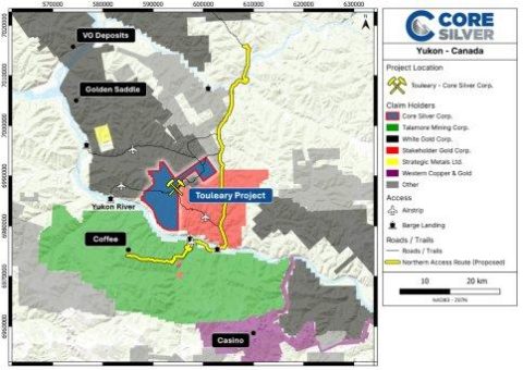 Core Silver nimmt Diamantbohrungen auf dem Projekt Touleary auf