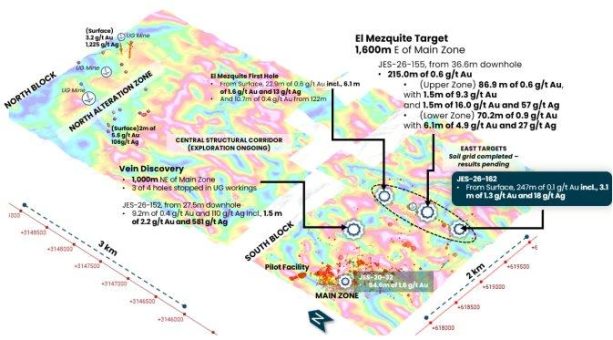 Tocvan bestätigt das Vorkommen einer Goldmineralisierung entlang des gesamten 1.300 Meter langen Trends El Mezquite bei Gran Pilar