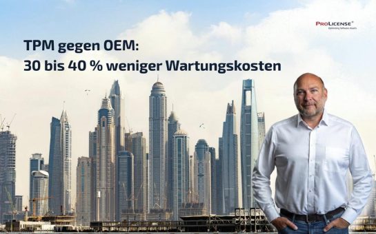 TPM gegen OEM: 30 bis 40 % weniger Wartungskosten