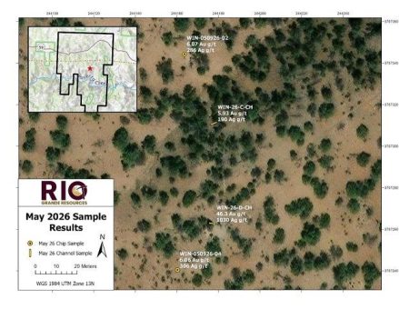 Rio Grande Resources bestätigt eine hochgradige Gold- und Silbermineralisierung, einschließlich 46,3 g/t Gold und 1.030 g/t Silber in Schlitzproben, und macht Fortschritte in Richtung Aufnahme der Phase-1-Bohrungen auf seinem Projekt Winston in New Mexico