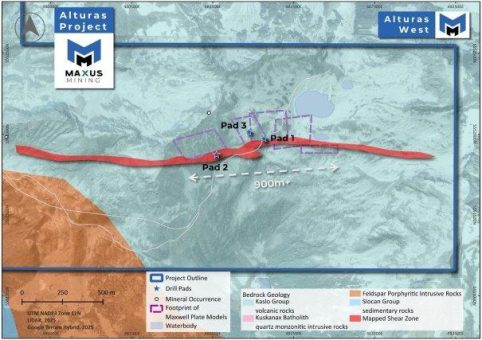 Maxus Mining verfeinert die Bohrziele in Alturas West mithilfe von VTEM-Interpretation und Maxwell-Plattenmodellierung