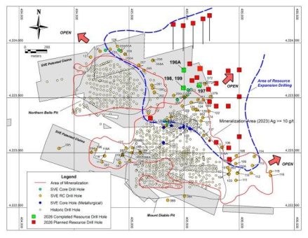 Silver One durchteuft 472 g/t Silber, 0,6 g/t Gold sowie 0,87 % Blei und 1,10 % Zink und erweitert Mineralisierung neigungsabwärts um 400 m über Tagebau-Ressource hinaus – Projekt Candelaria, Nevada