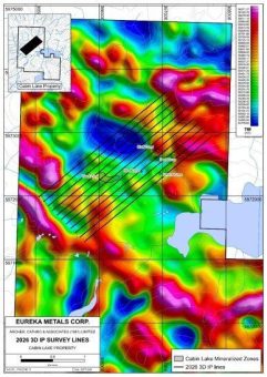 Eureka wird mit 3D-IP-Vermessung auf Cabin Lake beginnen, um die Festlegung von Bohrzielen voranzubringen