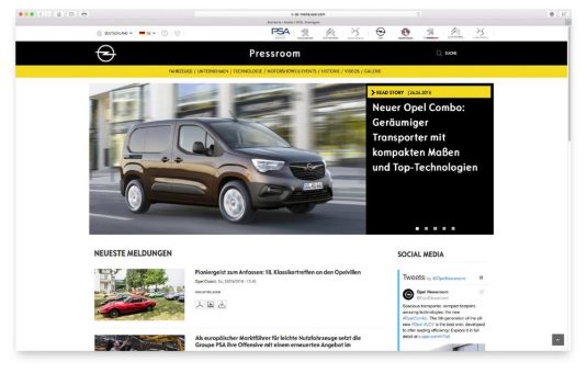 Neue URL für Opel-Media-Seiten