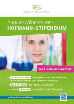 GDCh-Stiftung schreibt Stipendien  für Chemiestudierende aus