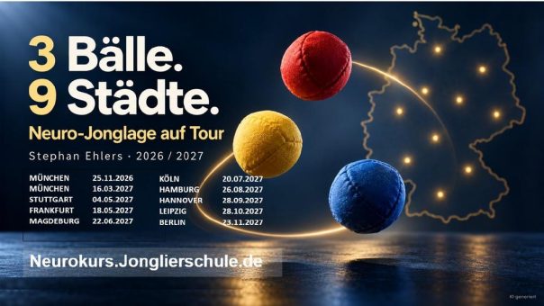 Drei Bälle jonglieren lernen und viel über die Arbeitsweise des Gehirns erfahren